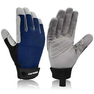 Intra-FIT Gants d'escalade en cuir synthétique - Protection contre l'abrasion - Gants de sport d'escalade - Gants en corde pour la descente en rappel, l'alpinisme, l'aventure, les sports de plein air (G-Gloves FR, neuf)