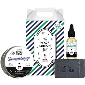 Coffret de soin pour homme de Monsieur BARBIER | BLACK EDITION TONKA | Fran&ccedil;ais, Naturel et Vegan | Visage, Rasage, Barbe & Cheveux pour un kit d'entretien premium complet | Le cadeau beaut&eacute; id&eacute;al (Monsieur Barbier, neuf)