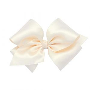 Wee Ones Nœud papillon classique en satin pour bébé fille avec nœud au centre, Écru, 1 count (Pack of 1) (DALI ECOM, neuf)