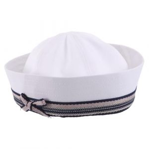 WOFASHPURET Chapeau Marin pour Femme avec Noeud Chapeau de Yacht de Voile de Capitaine pour Adulte Accessoire de Cosplay de Marin (Leiyun, neuf)
