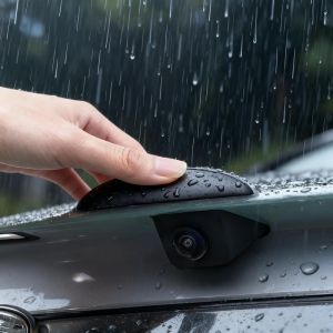 HYLLYP Protecteur Anti Pluie pour Cam&eacute;ra de Recul Voiture pour Ford S Max 2006-2020 2021 2022 2023 2024 2025, Protection pour Cam&eacute;ra De Recul, Installation Facile,Black (玉丹商贸有限公司, neuf)