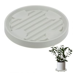 M METERXITY Support pour Plantes avec roulettes, 25cm Support de Plantes Rond avec roulettes Dissimul&eacute;es pour Pot de Fleurs/Jardini&egrave;re, Chariot &agrave; Palettes pour Plantes &agrave; 360&deg; [110Lbs, Beige] (M Meterxity, neuf)