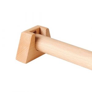 HZEPDVT Tringle à Rideau en Bois Massif montée sur Le côté, Ensemble de Tringle à Rideau en Bois Massif de 29mm de diamètre, avec Support et vis, Longueur Fixe, Tringle à vêtements(60m(23.6in)) (HZEPDVT, neuf)