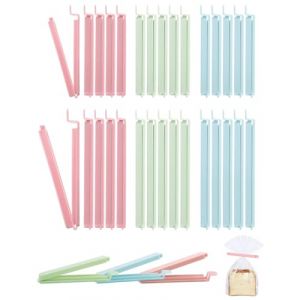 HUVZOR 30 Pi&egrave;ces Alimentaire D'&eacute;tanch&eacute;it&eacute; Clips, Clip Fermeture Sachet, Pince Alimentaire Plastique, Clip Fermeture Cuisine R&eacute;utilisable, Clip Fermeture Sac pour Emballage Cuisine Bonbons Snack (Volumetech OU, neuf)