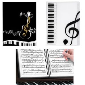 YouYuer 2PCS Porte Partition,Porte Partition Chorale Guitare Piano,Dossier de Musique A4,Dossier de Partitions,Dossier de Rangement pour Partitions Musiciens Choeur(40 Pochettes/80 Pages) (YouYue, neuf)