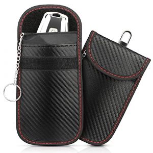 Diyife Lot de 2 Portable Signal Blocage Faraday Pochette Sac, Anti RFID Cl&eacute; Voiture, Pochette Anti RFID Cle Voiture, Protection Antivol Anti Piratage de T&eacute;l&eacute;commande V&eacute;hicule (HHYY-Direct, neuf)