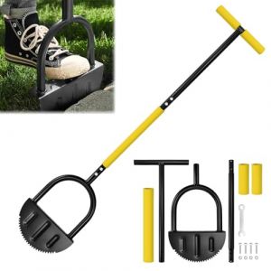 Zuxbolf Coupe Bordure Manuelle, 107cm Coupe-Bordure Demi-Lune Dresse Bordure Dentel&eacute; Outil de Bordure de Pelouse Manuel Poign&eacute;e en T pour Paysages, All&eacute;es, Parterres de Fleurs, Trottoirs, Terrasses (PAULS PETERSONS, neuf)