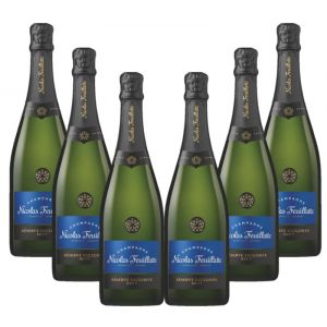 Nicolas Feuillatte Réserve Exclusive Brut - Lot de 6 bouteilles de 75 cl - Champagne (Vins du Nord, neuf)