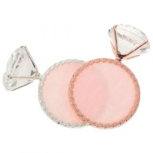ABOOFAN Pr&eacute;sentoir &agrave; Ongles 2 Pi&egrave;ces avec Socle Diamant Base Ronde Rose Dor&eacute; et Argent&eacute; Support pour Faux Ongles et Nail Art Salon de Manucure Professionnel Exposant Stable et Facile (Halleyham, neuf)