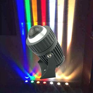 Spot LED - Faisceau De Lumi&egrave;re LED Projecteurs, Faisceau De Lumi&egrave;re LED 10W Projecteurs Longue Port&eacute;e, RGB Projecteur &Agrave; Faisceau &Eacute;troit &Eacute;tanche IP66, Pour Cour, Applique Murale Ext&eacute;rieure(White light, (MMZHD-US01, neuf)