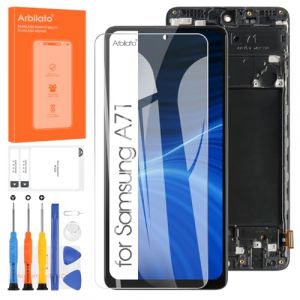 Arbilato LCD &Eacute;cran pour Samsung Galaxy A71 4G &Eacute;cran Remplacement Tactile Num&eacute;riseur SM-A715F SM-A715F/DS Assembl&eacute;e Kit de R&eacute;paration (avec Cadre) (DR Phone, neuf)