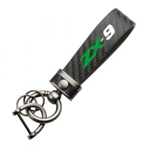 Porte-Clés De Moto En Alliage De Zinc Et Fiber De Carbone, Pour Kawasaki ZX9R ZX9 Ninja ZX-9R ZX 9, Cadeaux(Black-ZX-9) (XIMOTO, neuf)