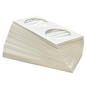 Byou Porte-Monnaie en Carton,Cardboard Coin Holder 100 pi&egrave;ces 50 * 50mm Porte-Monnaie en Carton pour Fournitures de Collection de Pi&egrave;ces 2 Tailles 25mm 31.5mm (byou, neuf)