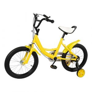 YNAADYH V&eacute;lo avec Roues stabilisatrices, v&eacute;lo de Course de 16 Pouces pour Enfants, avec Roues stabilisatrices Amovibles, v&eacute;lo gar&ccedil;on &agrave; partir de 4 &agrave; 8 Ans, Roues stabilisatrices de 16 Pouces (Jaune) (HRAGSAG, neuf)