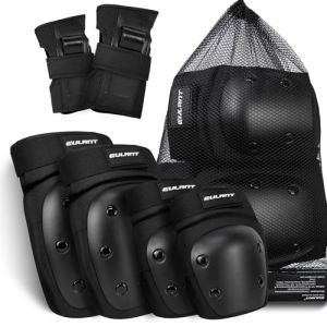 Protections de Roller Adulte Adolescent Genouillère Set Coudieres Protege Poignet 6 en 1 Ensemble de Protection pour Patin à roulettes Patinage Skateboard Kit de Protection (ONT Sport, neuf)