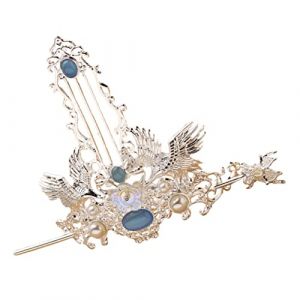 CALLARON 1 Ensemble Épingle à Cheveux De Accessoires De Cheveux Rétro Filles Mariage Cheveux Classiques Couronne Oriental Bijoux Coronet à Cheveux Pour La Mariée Petit Métal (Raindrops On Roof, neuf)