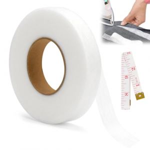 LPZMPZ Bande Thermocollante Vetement 20mm x 64m, Ourlet Thermocollant Pantalon, Ourlet Facile Sans Couture, Ruban Thermocollant pour Ourlet Rideaux, Bande d'Ourlet pour Assembler des Tissus (LPZMPZ, neuf)