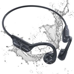 MONODEAL Casque Conduction Osseuse Natation, Casque Conduction osseuse Ecouteur Waterproof Natation Bluetooth 5.3 IP68 MP3 Etanche Natation 32GB,Ecouteurs sans Fil Sport Ecouteur Piscine, Natation (Msong Tech, neuf)