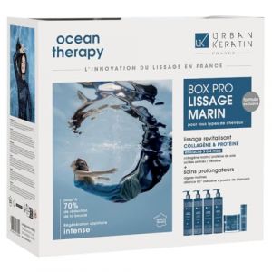 Urban Keratin - Coffret Soin Complet Ocean Therapy 6x400ml - Shampooing Clarifiant, Lissage, Shampoing, Conditionneur, Masque, Sérum - Sans Parfum - Pour Tous les Types de Cheveux (HairCare75⭐⭐⭐⭐⭐, neuf)