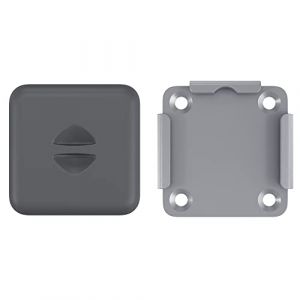SONGMICS Support au Sol pour Poteau de Store Latéral, Plaque en Métal avec Couvercle en Plastique, Compatible avec Stores Latéraux de avec Poteaux de Support en Acier, Gris GSA504Y01 (SONGMICS HOME FR, neuf)