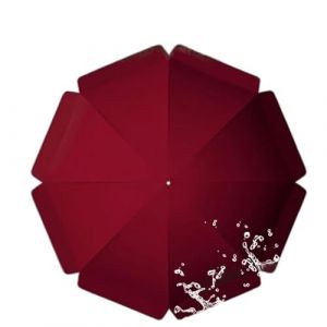 IMUNKT Toile De Rechange Pour Parasol D'extérieur, Diamètre 180-300cm, 8 Baleines/10 Baleines, Tissu De Rechange Imperméable, Auvent De Remplacement Pour Parasol De Table De Marché(Burgundy,280cm(9.2f (All one's wishes come true, neuf)