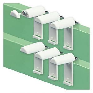 KLEMMFLEX Support Serrage Court avec Support métallique, pour Store Enrouleur Klemmfix/Double/Duo, sans perçage pour Le Serrage, 6 pièces, comme Accessoire Suspension, Fixation sur la fenêtre en PVC (Der Jalousienladen, neuf)