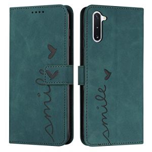 EATCYE Coque pour Samsung Galaxy Note 10, &Eacute;tui Housse en Cuir PU Premium Samsung Galaxy Note 10, Magnetique Flip [Pochette de Portefeuille], Etui de Protection pour Samsung Galaxy Note 10 (Vert) (EATCYE EU Direct Store, neuf)
