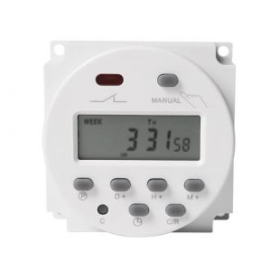 Fuworance CN101A DC12V 16A Mini interrupteur horaire numérique LCD Power Weekly Programmable Petit micro-ordinateur Contrôle d'alimentation Minuterie Interrupteur 50-60 Hz On-Off Timer Couvercle (Fuworance, neuf)