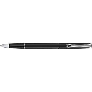 DIPLOMAT - Stylo Roller Traveller - Noir Laqué - Léger et Résistant - Écriture Fine et Confortable - Design Distingué - Savoir Faire Traditionnel - Garantie 5 Ans - D20000652 (Hobby Welt kreativ, neuf)