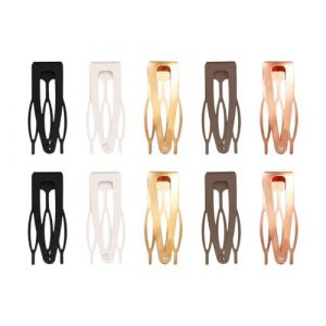 OHREN 10 Pièces Pinces à Double Griffe à Pression,Pinces en Métal,Accessoires Cheveux,Barrettes Femme,Barette Pince Cheveux Femme,Création de Coiffures pour Filles,de Coiffure de Salon (whyqiqi, neuf)