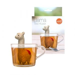 Winkee - Passoire à thé animal mignon I Infuseur à thé pour thé en vrac I Infuseur à thé amusant I Passoire à thé pour tasse I Passoire à épices en silicone I Figurine animal boule à thé (lama) (Gift Buddy, neuf)