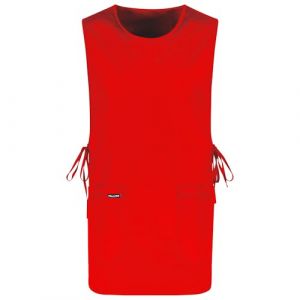PALLTEX Ampato Blouse de Travail Femme de Menage Tablier Femme de Menage Hôtellerie, Ecole, Primeur, Peintre, Cuisine (Rouge/Jaune) (PALLTEX, neuf)