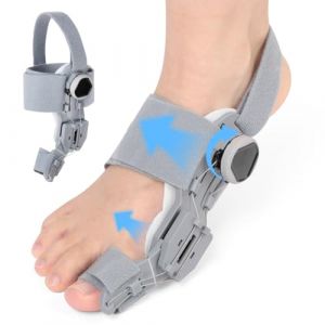 Fefod Correcteur Hallux Valgus, Hallux Valgus Boutons Orthese Corrective avec Molette R&eacute;glable Coussin Gel Doux pour Soulager, Orth&egrave;ses pour Hallux Valgus Plaque De Fixation, Jour Et Nuit, Unisexe (Fefod Direct, neuf)
