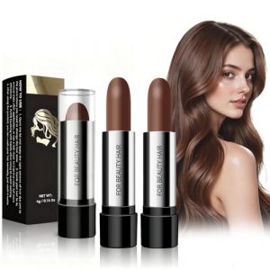 Virecose 2 Pi&egrave;ces B&acirc;ton de Teinture Temporaire pour Cheveux Caf&eacute;, Stick Correcteur Instantan&eacute; pour Cheveux Blancs, Stick De Teinture Capillaire Imperm&eacute;able pour Hommes et Femmes (xichun, neuf)