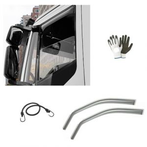 Compatible avec Renault MIDLUM 00 in Poi R.Premium 95 in Poi 15.002M Farad Jeu DE 2 D&Eacute;FLECTEURS d'air pour Pluie ET ??Vent CAMIONS-Vans-Camion D&Eacute;FLECTEUR DE Vent pour FEN&Ecirc;TRE en Verre (MotoSportMondo, neuf)