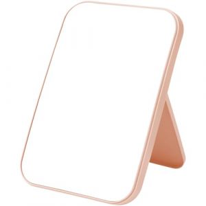 OSDUE Miroir Super HD, 20 * 13.4 CM Miroir de Maquillage Table Miroirs Support Pliable Con&ccedil;u Portable Table Facile &agrave; Transporter Voyage Ultra Fin et Durable Pliable Rose (PLUM-MARKETING, neuf)