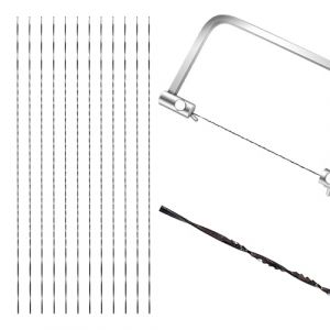 VooGenzek 12 Pièces 1# Lames de Scie à Chantourner avec Dents en Spirale, Lame de Scie en Spirale, Dents Spiralées de Scie, pour Métal, Sciage, Sculpture (1#) (VooGenzek, neuf)