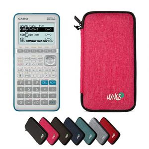 Casio Graph 35+E II avec Housse de Protection WYNGS Incluse Rose - Calculatrice Graphique - Pack de Base (CALCUSO, neuf)