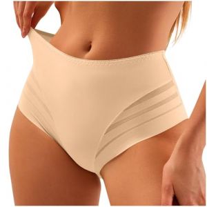 G&eacute;n&eacute;rique Culotte Gainante Femme Ventre Plat,Culotte Gainante Femme Ventre Plat Taille Haute Amincissante Invisible Culottes sans Couture Respirable Confortable Mesh Culottes Sculptantes (paEAI, neuf)