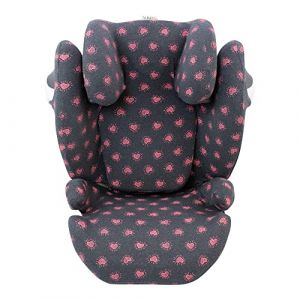JYOKO KIDS Housse pour siège auto bébé en coton compatible avec Cybex Solution M et Pallas B - Fix (Fluor Heart) (JYOKO, neuf)