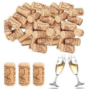 LPAMABA 100 PCS Bouchon de Vin Liege Bouchon de Vin Réutilisable Bouchon de Bouteille de Vin en Bois Bouchons en Liège pour Bouteilles Bouchons de Vin en Liège, 21 * 40mm (Vectorspar, neuf)