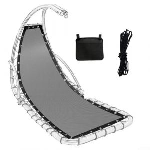 Tissu de rechange élégant pour balancelle suspendue, tissu de rechange élégant pour balancelle suspendue en textilène, parfait pour la relaxation (gris foncé A) (runshenghe, neuf)