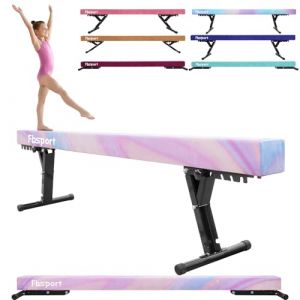 FBSPORT Poutre de Gymnastique réglable pour Enfants 5 Hauteur 244cm Poutre Gymnastique Pliable Haut et Bas Niveau d'équilibre pour la Maison (YYL110, neuf)