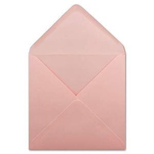 Lot de 75 enveloppes carrées à rabat pointu à fermeture humide Rose 15,5 x 15,5 cm 100 g/m² - Collection Colours-4-you - Glüxx-Agent (Glüxx-Agent GmbH, neuf)