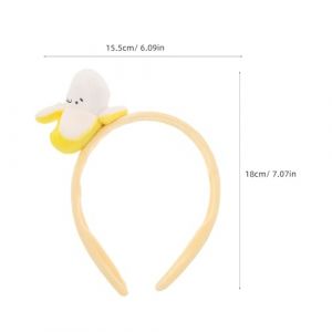 Healeved 4pi&egrave;ces Serre-t&ecirc;te Banane Lot pour Cheveux Accessoire Spa Visage F&ecirc;te Halloween Tropical Coiffes D&eacute;guisement (Sonieg, neuf)