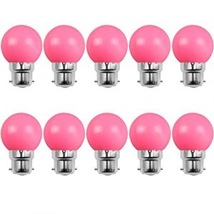 Aiwerttes Lot de 10 ampoules &agrave; ba&iuml;onnette B22 2 W LED Rose &agrave; &eacute;conomie d'&eacute;nergie (&eacute;quivalent 20 W) BC Cap pour d&eacute;coration de guirlandes, non dimmable, (AWSEU, neuf)