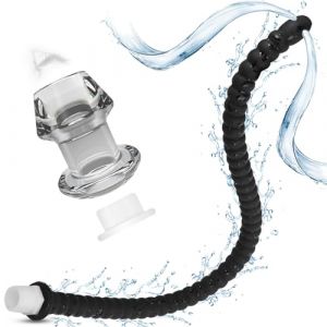 Lavement de Douche Anale Flexible de Douche avec Plug anal creux, Douches Silicone pour Nettoyage du C&ocirc;lon Sex Toy pour Hommes Femmes Couples (L) (Lylin-Store, neuf)