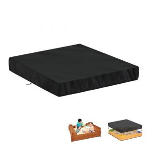 LAMUNI Housse Bac à Sable 120x120x20cm Bâche de Bac à Sable Carré Housse Protection pour Bac à Sable Imperméable Couverture de Bac à Sable, 420D Oxford Bâche Bac à Sable avec Cordon de Serrage (WHDFEU, neuf)