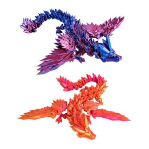 KGDUYC 2 pièces Jouets Dragons, figurine dragon Mini Dragons, Souvenirs Fête pour Les Garçons Enfants,Monde Animal Matières de Sécurité Non Toxiques ABS Dragon Vinyle Plastique (Qertyias OÜ, neuf)