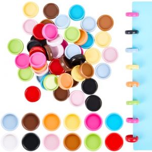 craspire 60Pcs 12 Couleurs Petit Disque de Reliure Discbound disques de Reliure en Plastique coloré reliures en Feuilles Rondes Clips Pinces Anneaux pour Bricolage carnets de Planification revues (CRASPIRE FR, neuf)